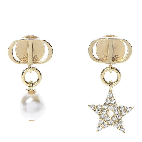 christian dior gold earrings|christian dior pearl earrings price.